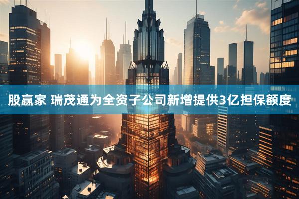 股赢家 瑞茂通为全资子公司新增提供3亿担保额度