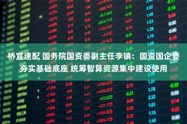 桥宜速配 国务院国资委副主任李镇：国资国企要夯实基础底座 统筹智算资源集中建设使用